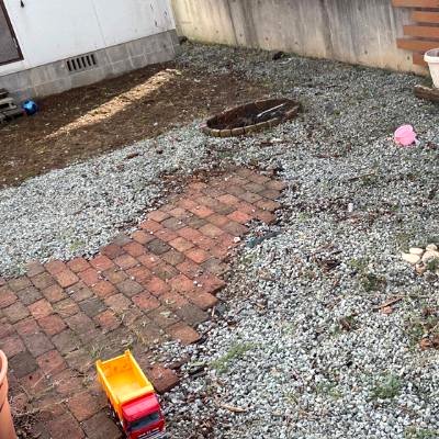 お庭の草むしり仕上がり